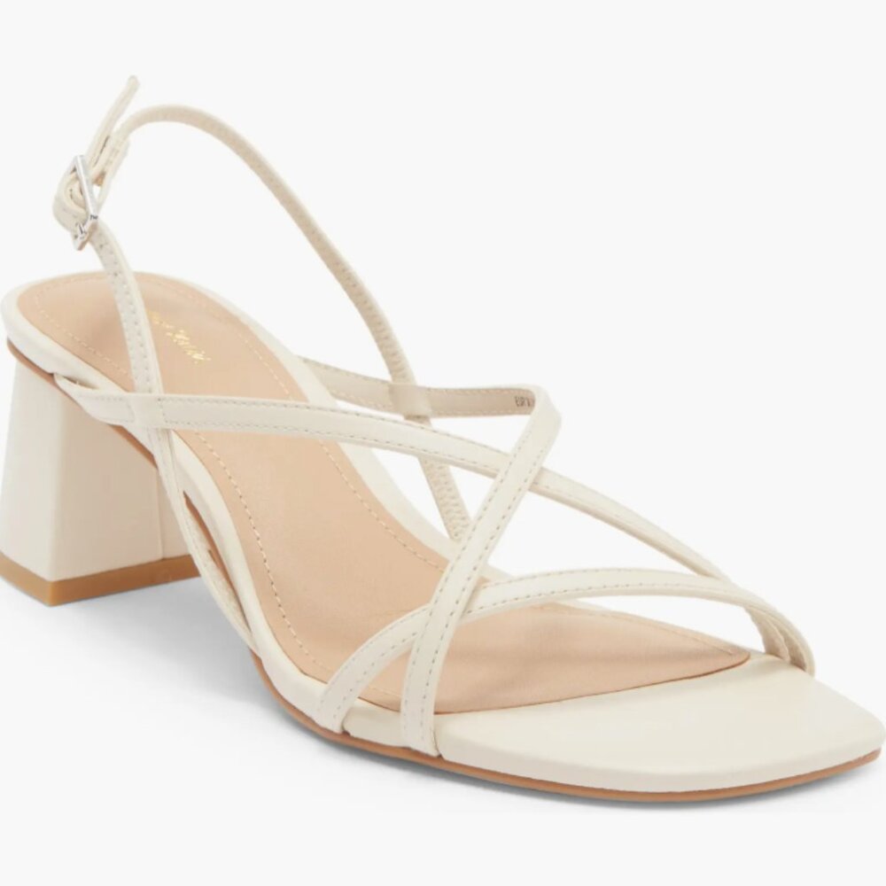 & Other Stories Cream Strappy Block Heels NWOT